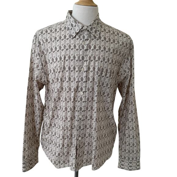 Ted Baker London Men’s Beige Long Sleeves Button Front Short Size 7 - Picture 5 of 8